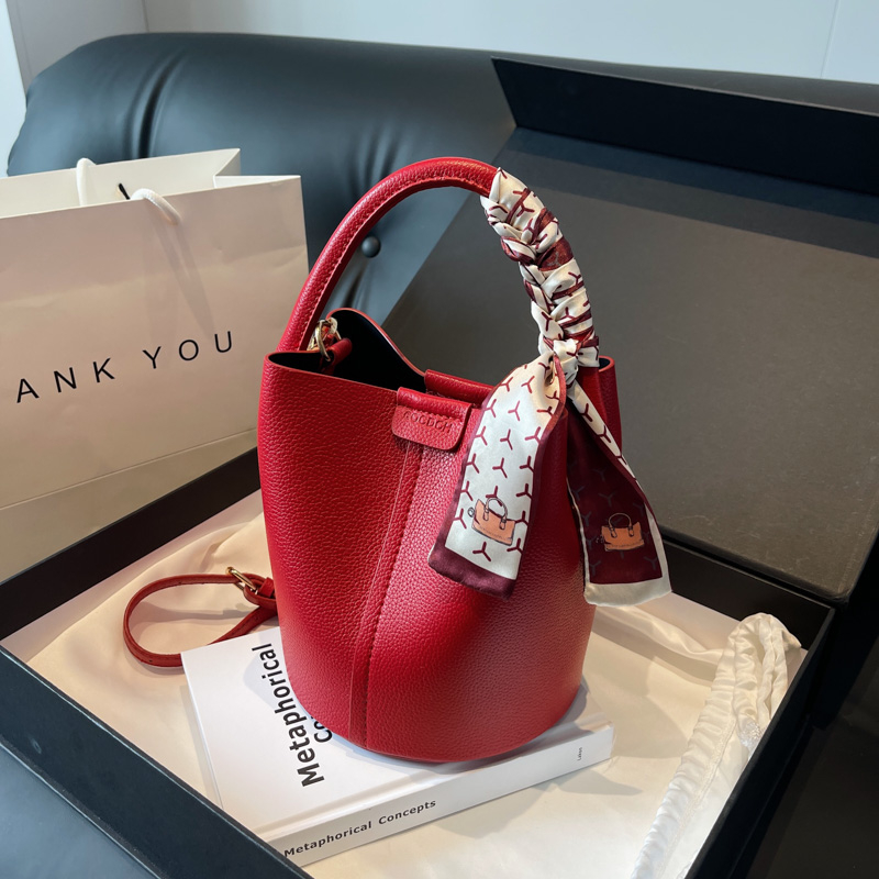 Rote PU-Eimer-Schulter- und Um – Luxury Bags On Sales Bewertung und Preis