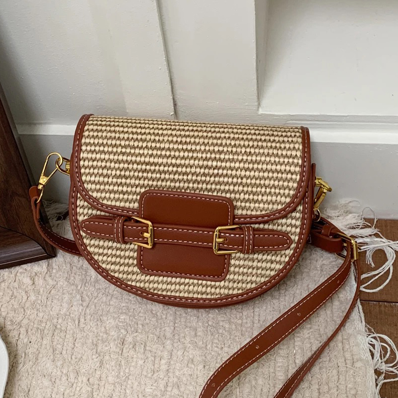 Englischer Stil Mini-Strohsatt – Luxury Bags Leather Bewertung und Preis